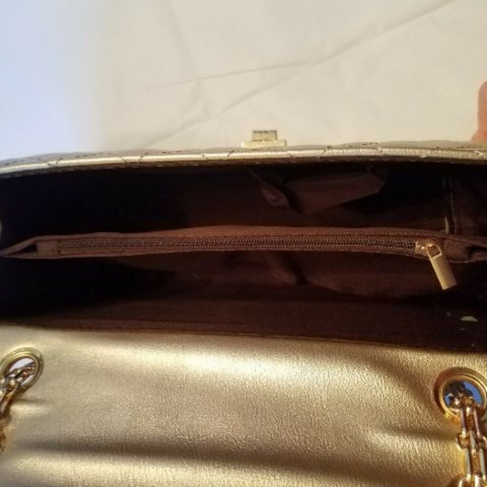 Last One! 🔥Quilted Gold satchel bag - Picture 3 of 6